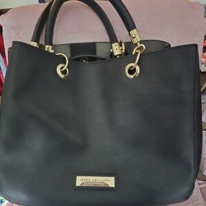 Black Leather Tote Bag